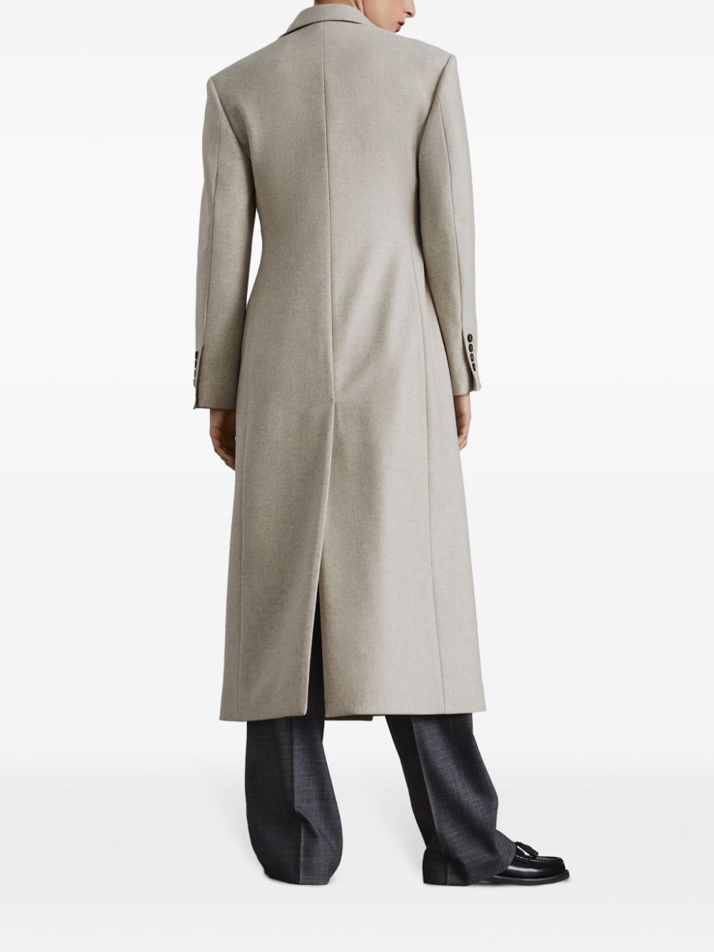 Brunello Cucinelli Long Wool Coat Beige