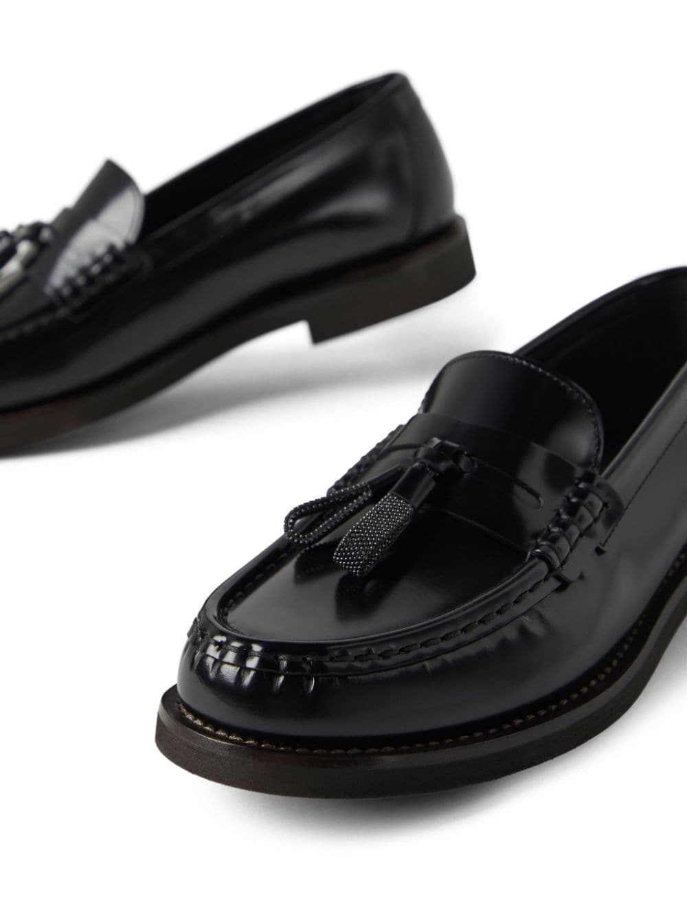 Brunello Cucinelli Polished Leather Loafers