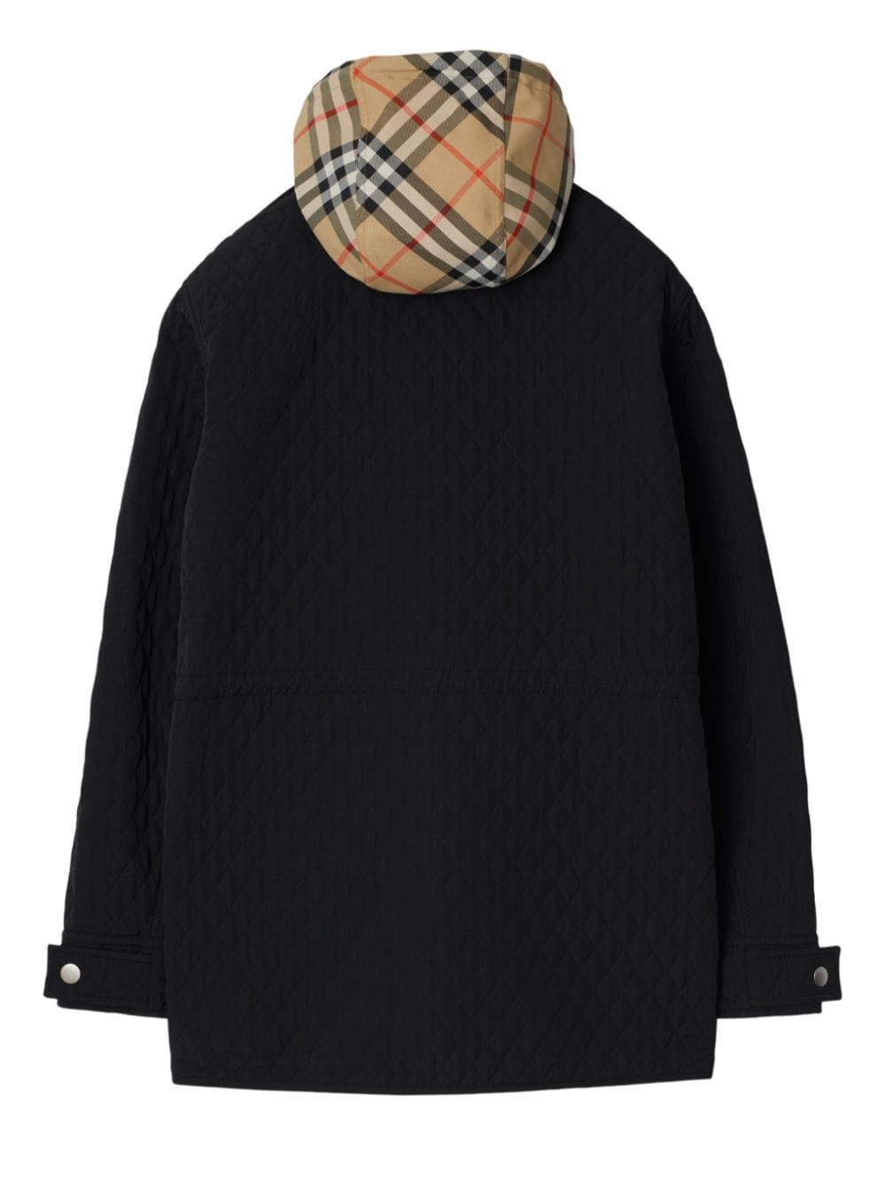 Burberry Quilted Nylon Check Hooded Jacket