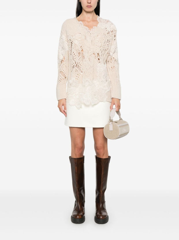 Ermanno Scervino Wool Mini Skirt