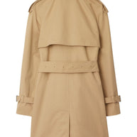 Burberry Double Breasted Belted Trench Coat in Beige