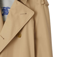 Burberry Double Breasted Belted Trench Coat in Beige