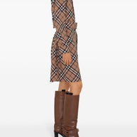 Burberry Check Wool Blend Shirt Dress