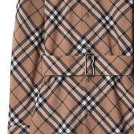Burberry Check Wool Blend Shirt Dress