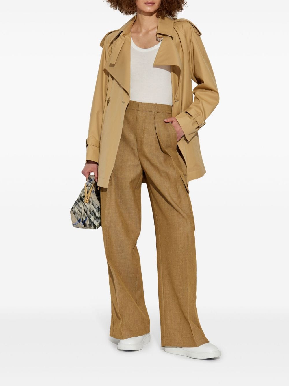 Burberry Cotton Trench Coat With Belt