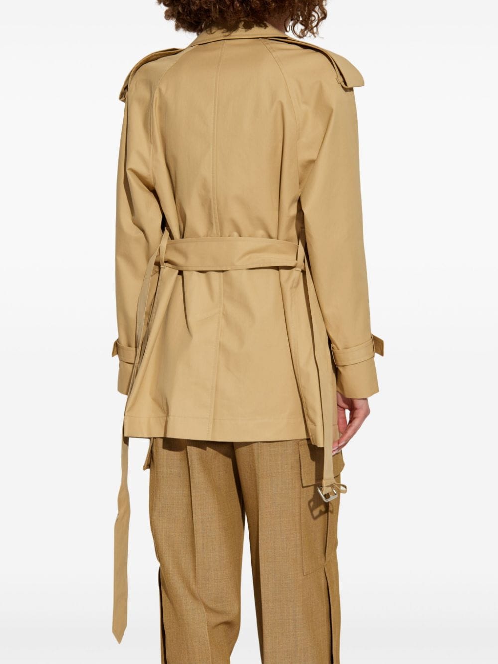 Burberry Cotton Trench Coat With Belt