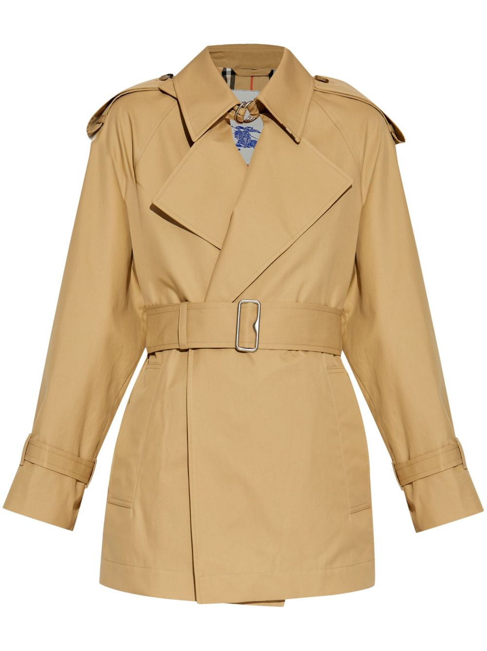 Burberry Cotton Trench Coat With Belt