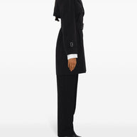 Burberry Gabardine Check Collar Trench Coat