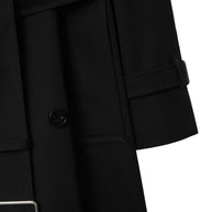 Burberry Gabardine Check Collar Trench Coat