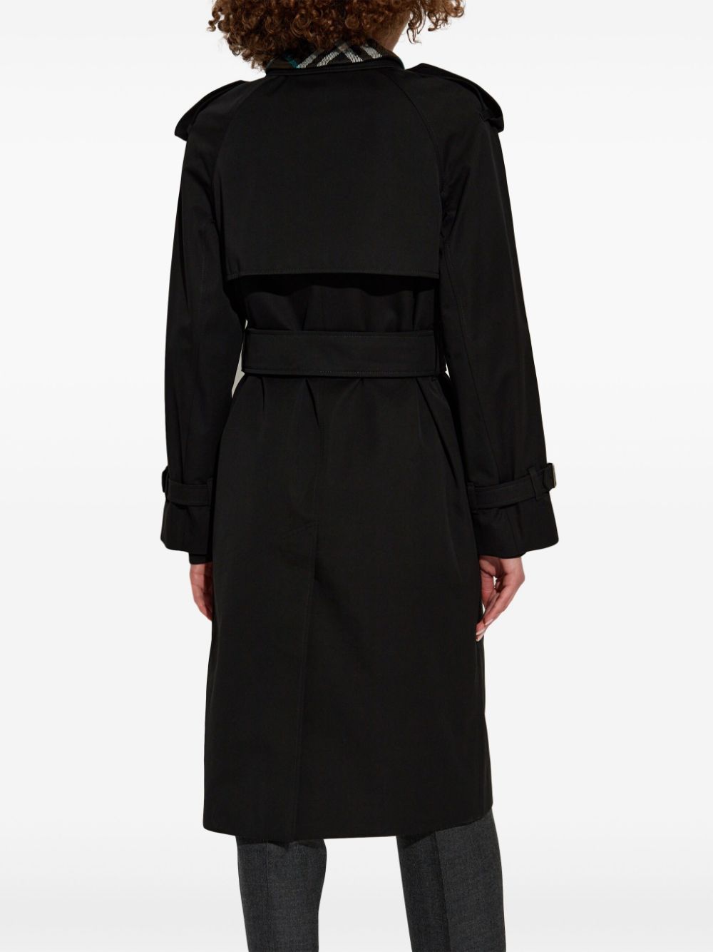 Burberry Double Breasted Belted Long Trench Coat