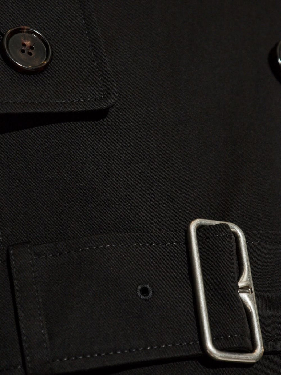 Burberry Double Breasted Belted Long Trench Coat