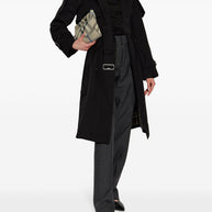 Burberry Double Breasted Belted Long Trench Coat