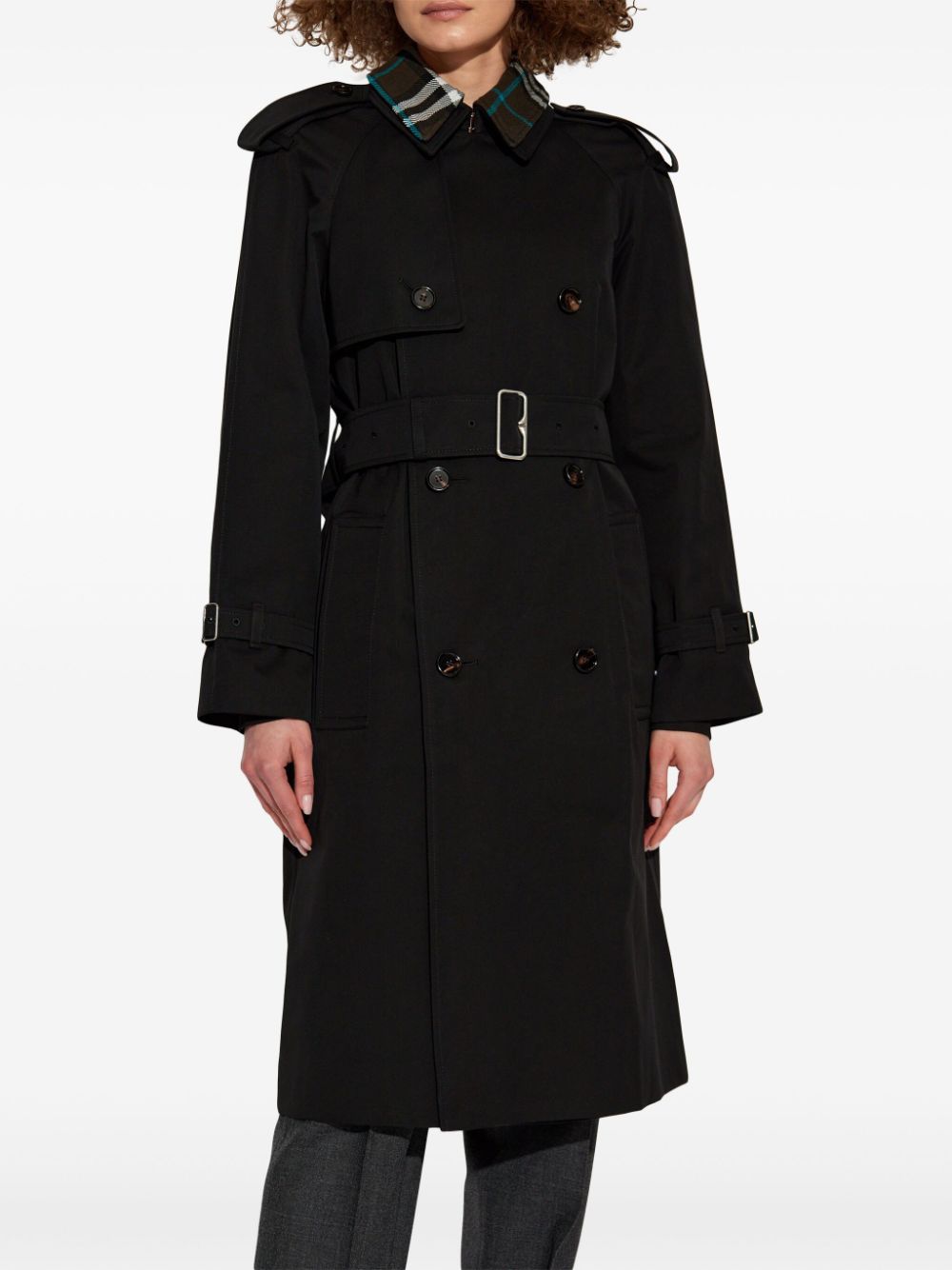 Burberry Double Breasted Belted Long Trench Coat