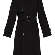 Burberry Double Breasted Belted Long Trench Coat
