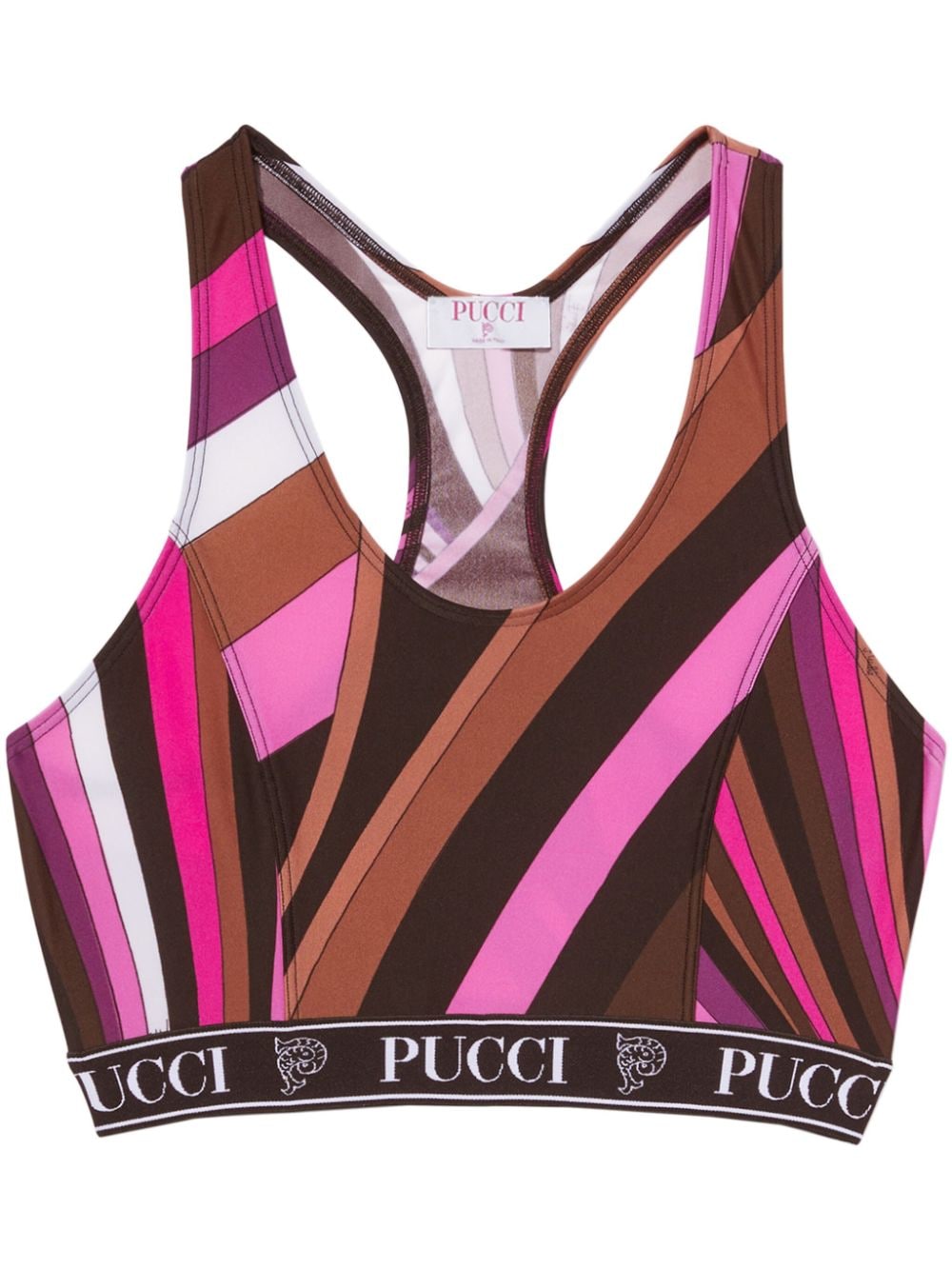 Pucci Iride Print Cropped Top