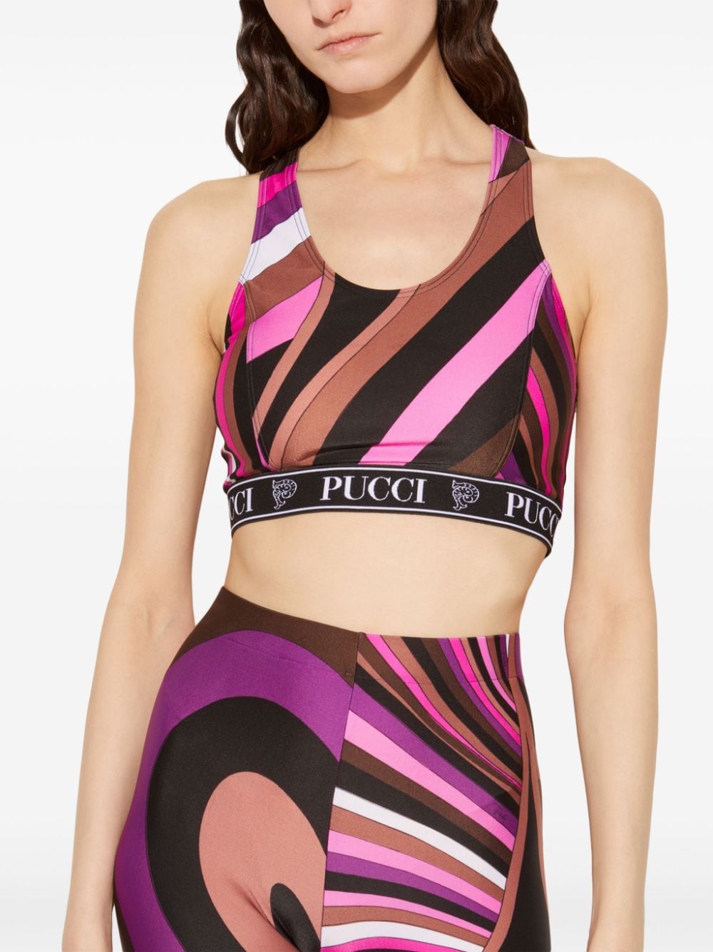 Pucci Iride Print Cropped Top