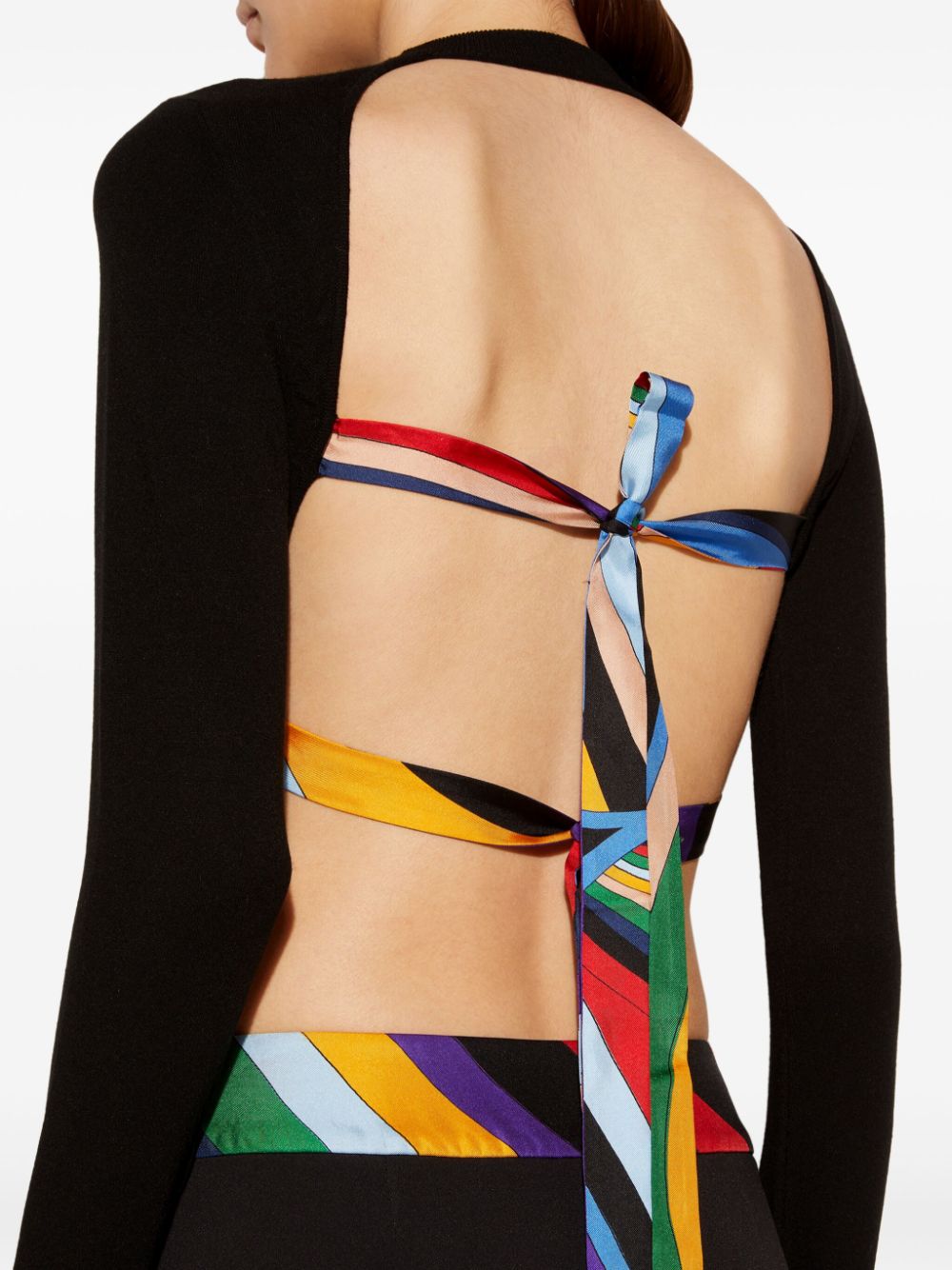 Pucci Cropped Open Back Top