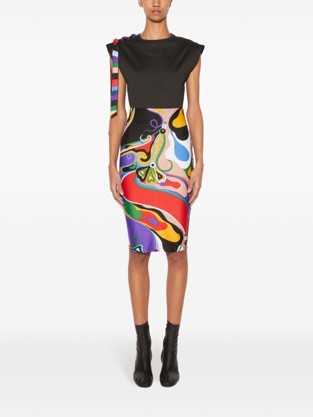 Pucci Orchidee Print Pencil Skirt