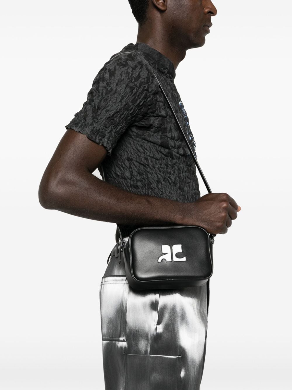 Courreges Re-Edition Leather Shoulder Bag