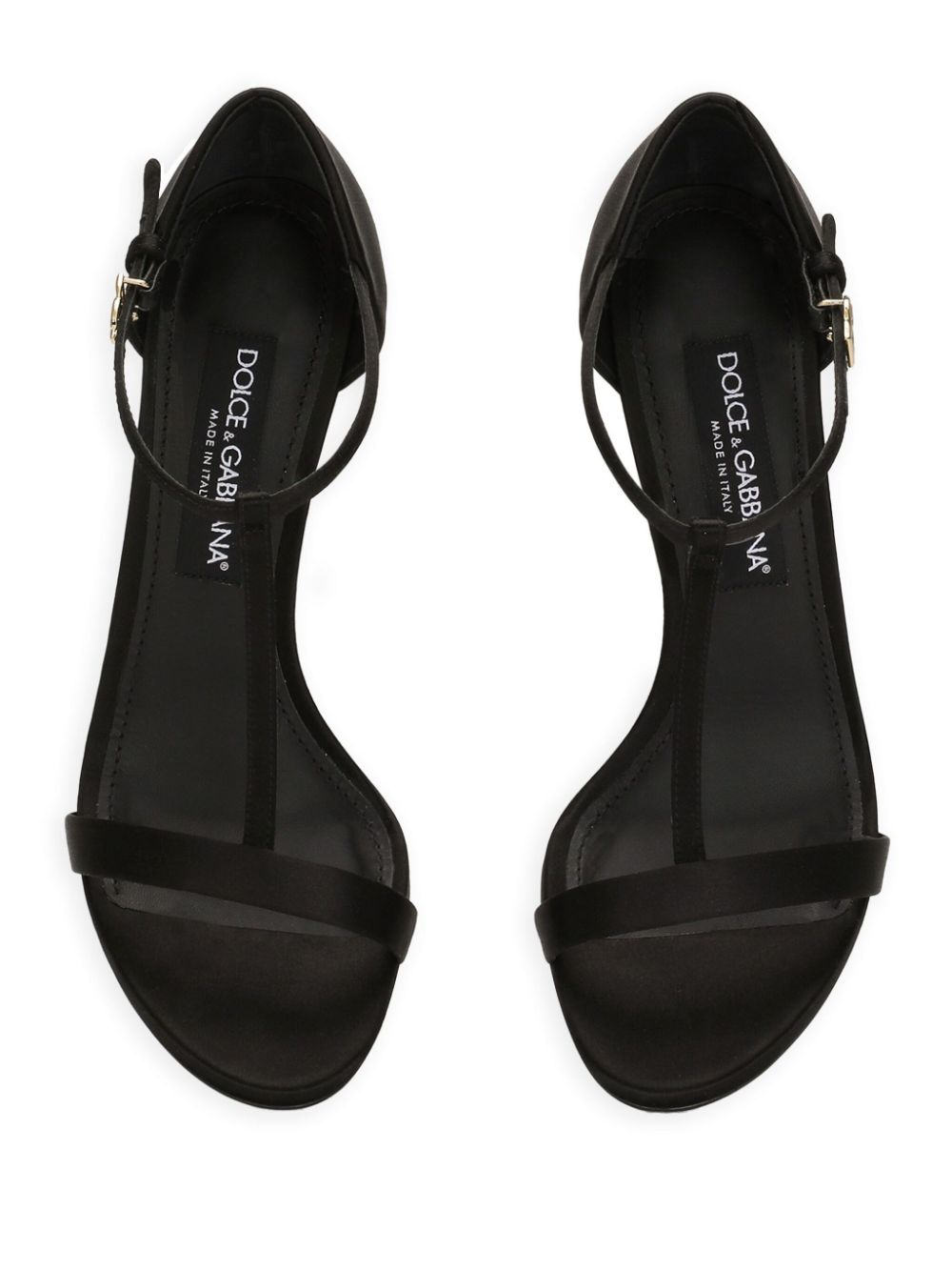 Dolce & Gabbana Satin T-Bar Sandals