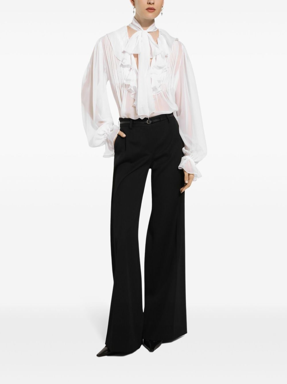 Dolce & Gabbana Mid Rise Wide Leg Pants