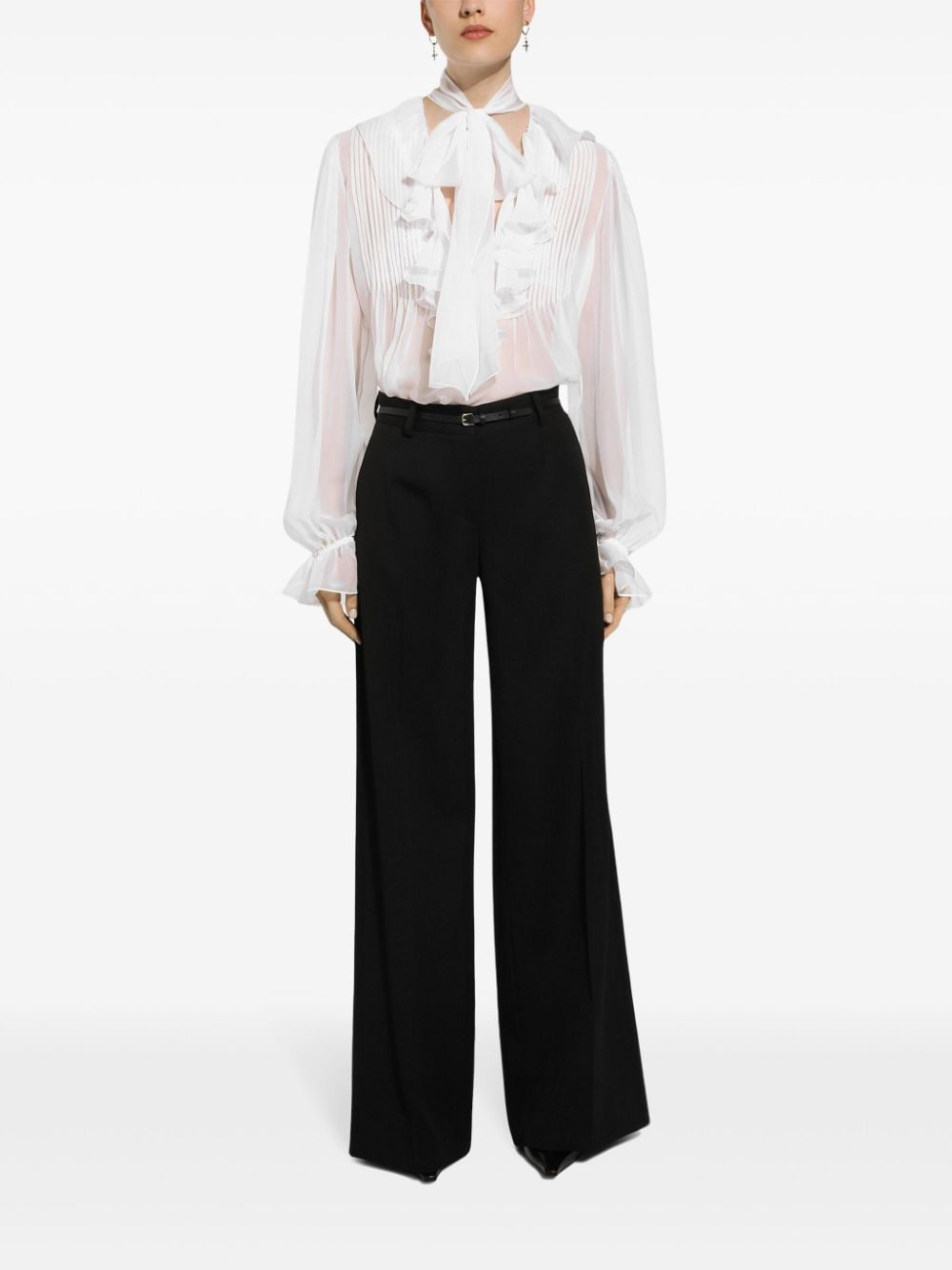 Dolce & Gabbana Mid Rise Wide Leg Pants