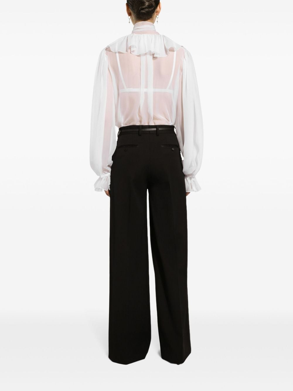 Dolce & Gabbana Mid Rise Wide Leg Pants