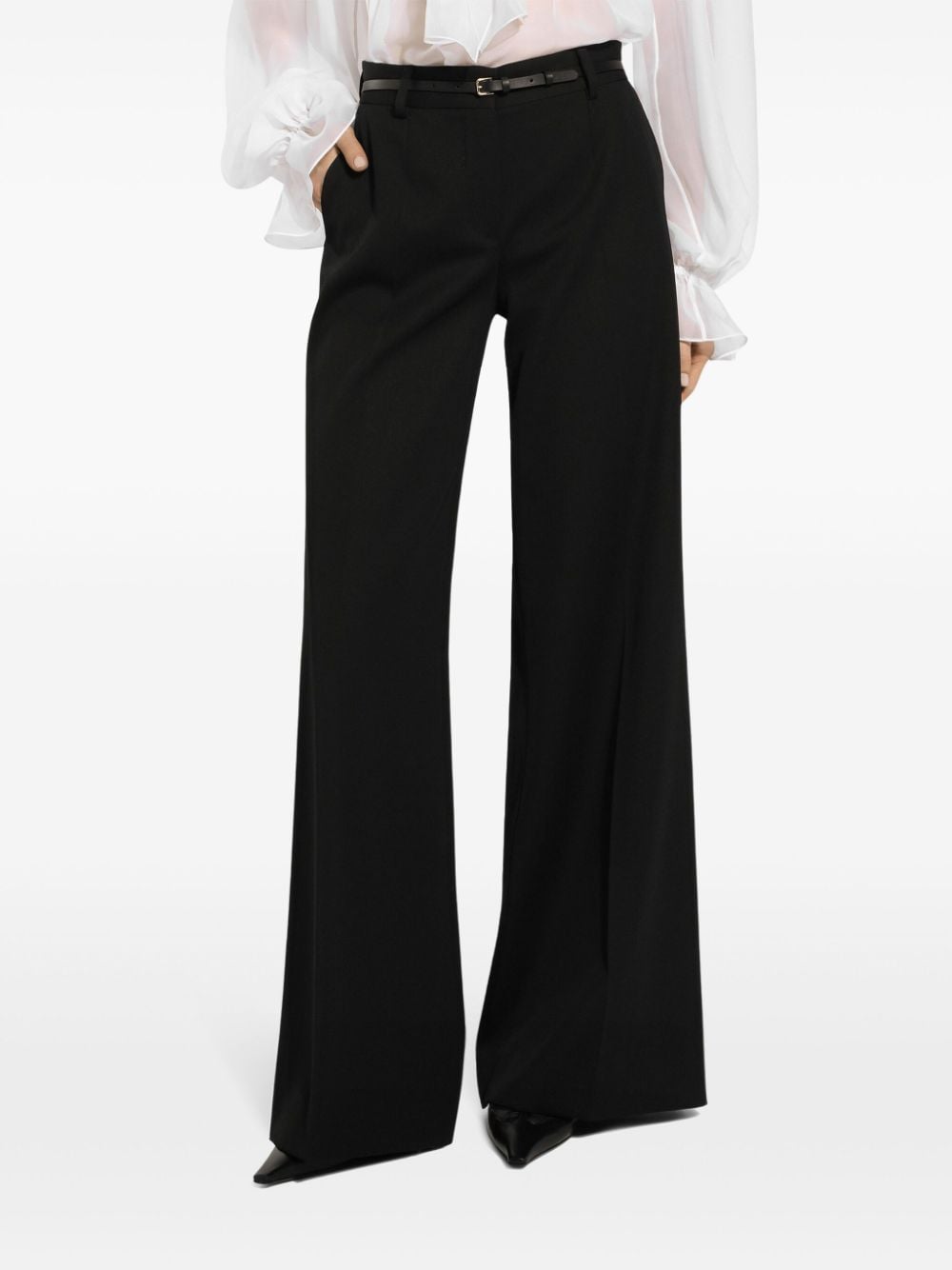 Dolce & Gabbana Mid Rise Wide Leg Pants