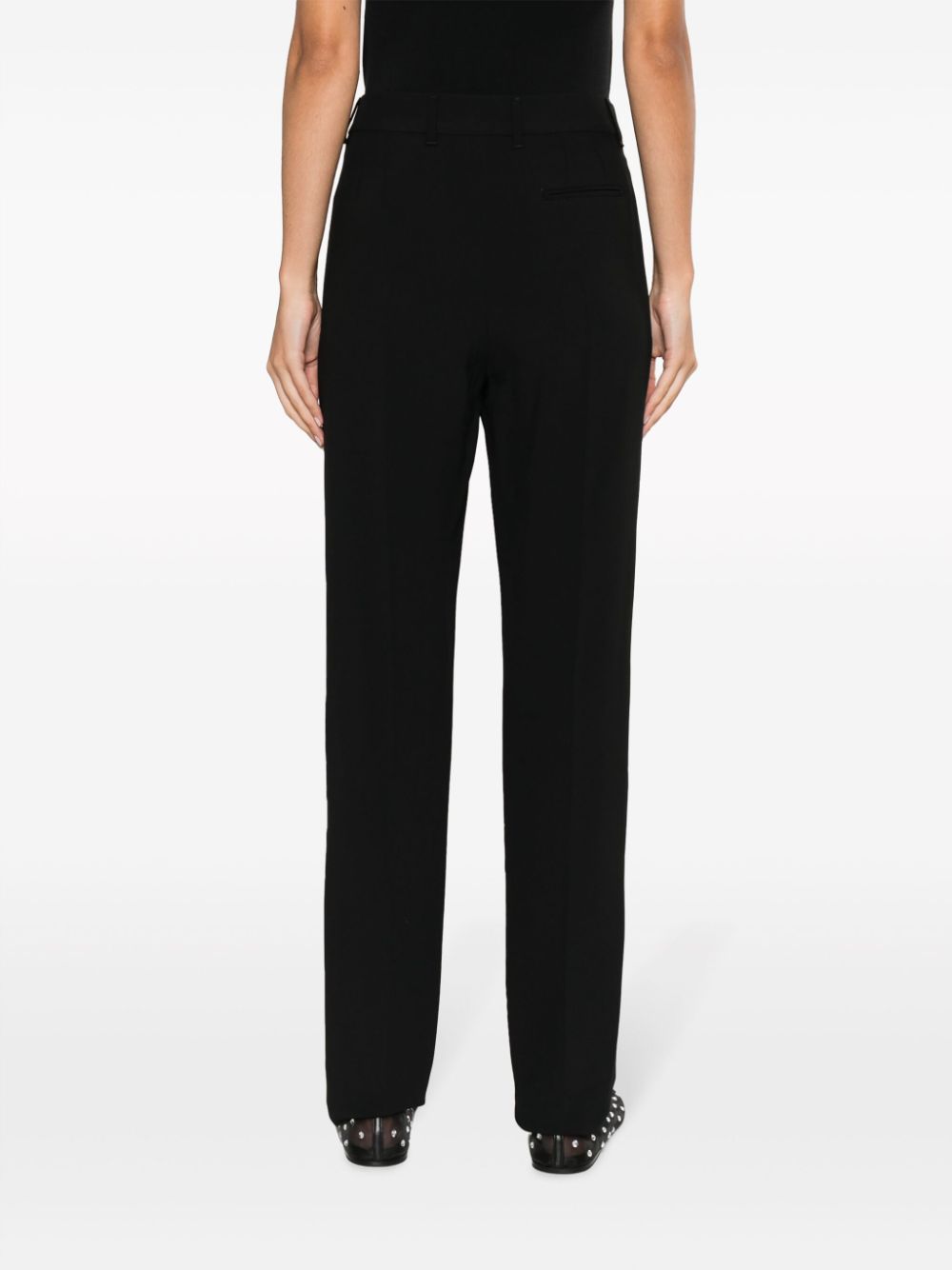 Emporio Armani Straight Leg Trousers Black