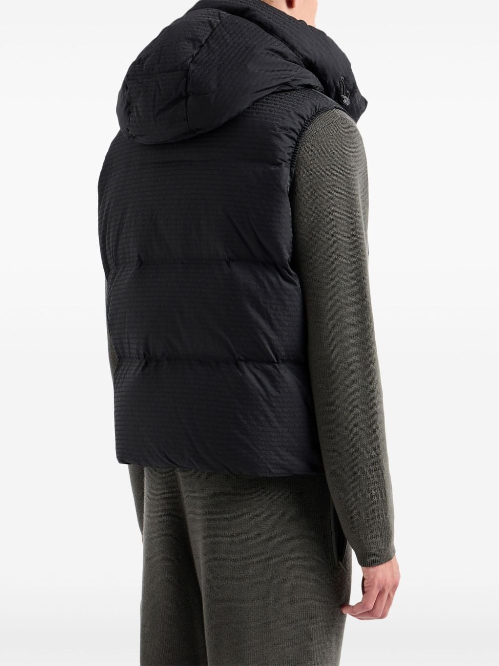 Emporio Armani Quilted Vest With Detachable Hood