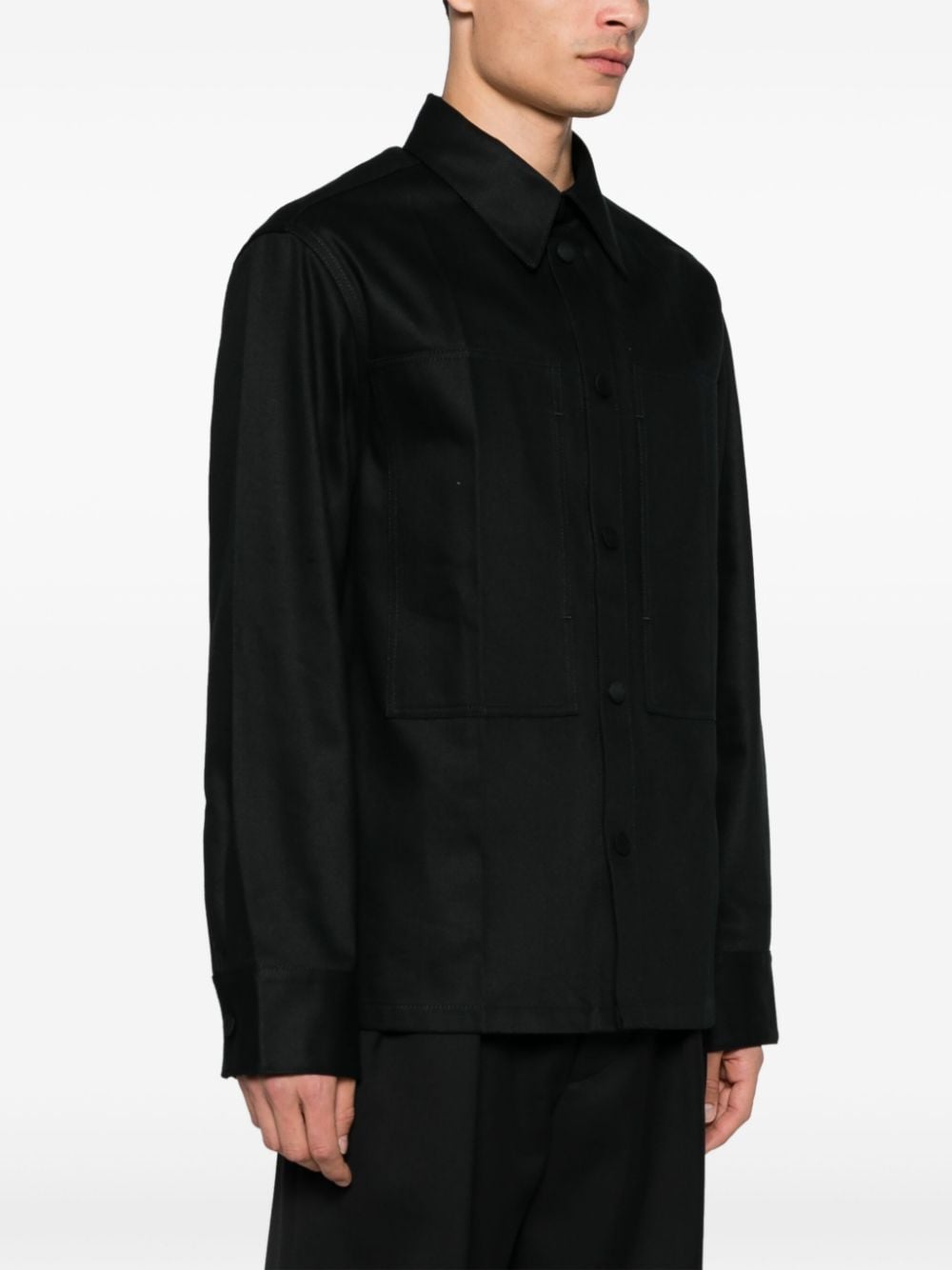 Jil Sander Denim Cotton Shirt Black
