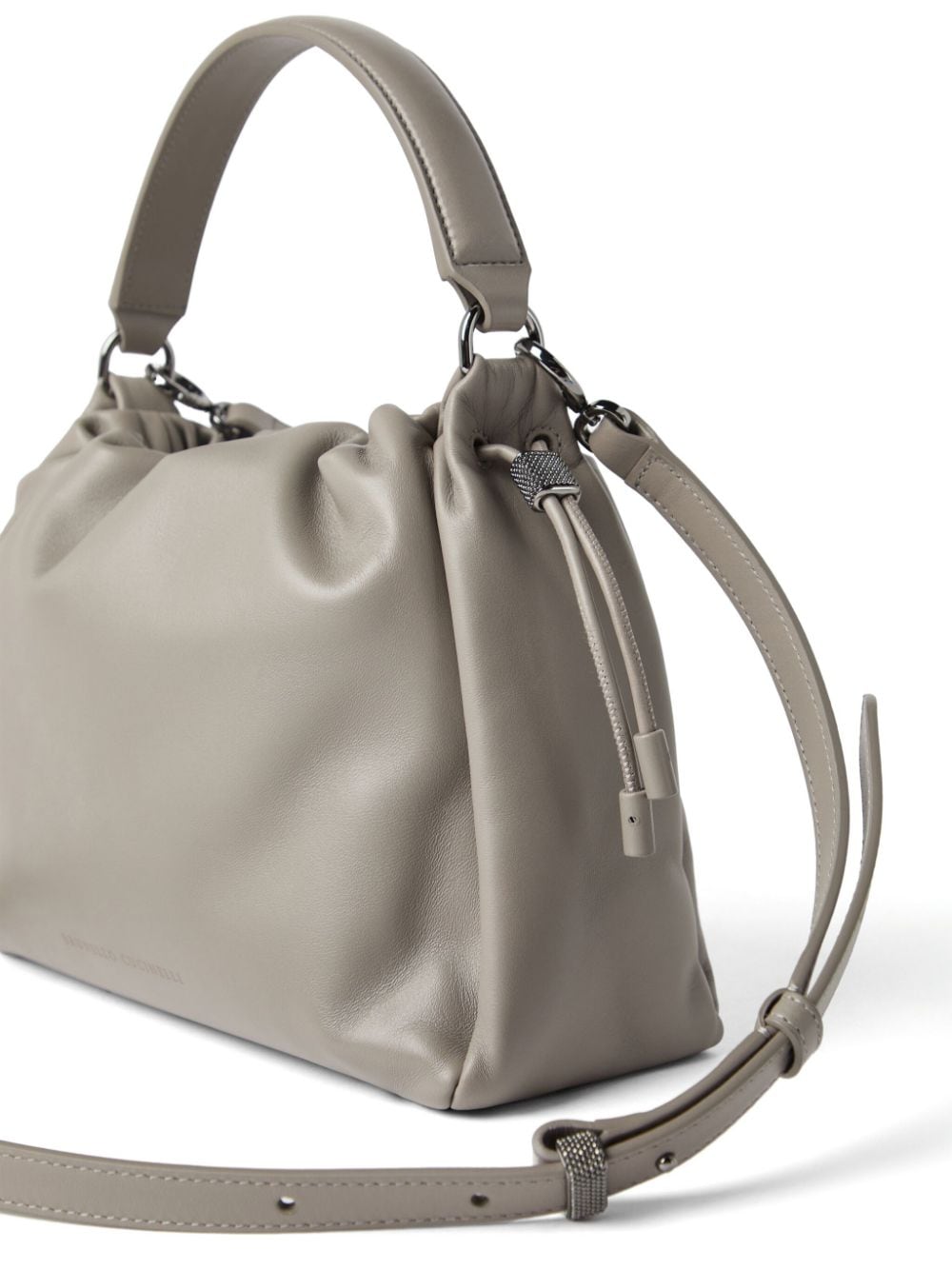 Brunello Cucinelli Small Mellow Leather Bucket Bag