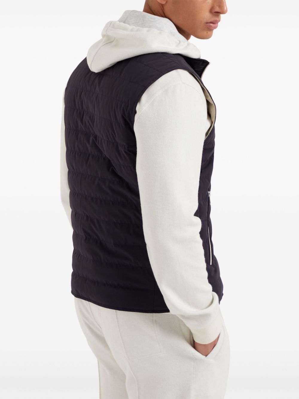 Brunello Cucinelli Navy Blue Down Vest