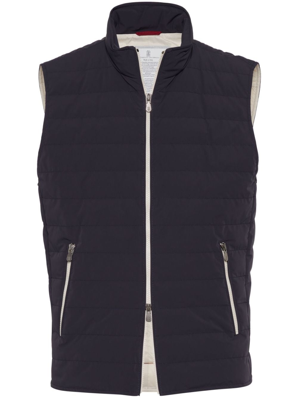 Brunello Cucinelli Vest In Blue