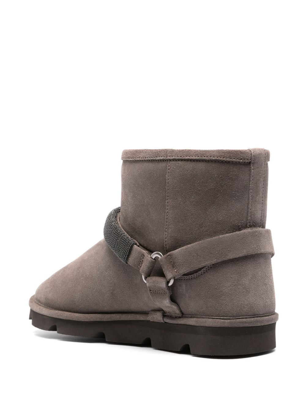 Brunello Cucinelli Suede Boots In Grey