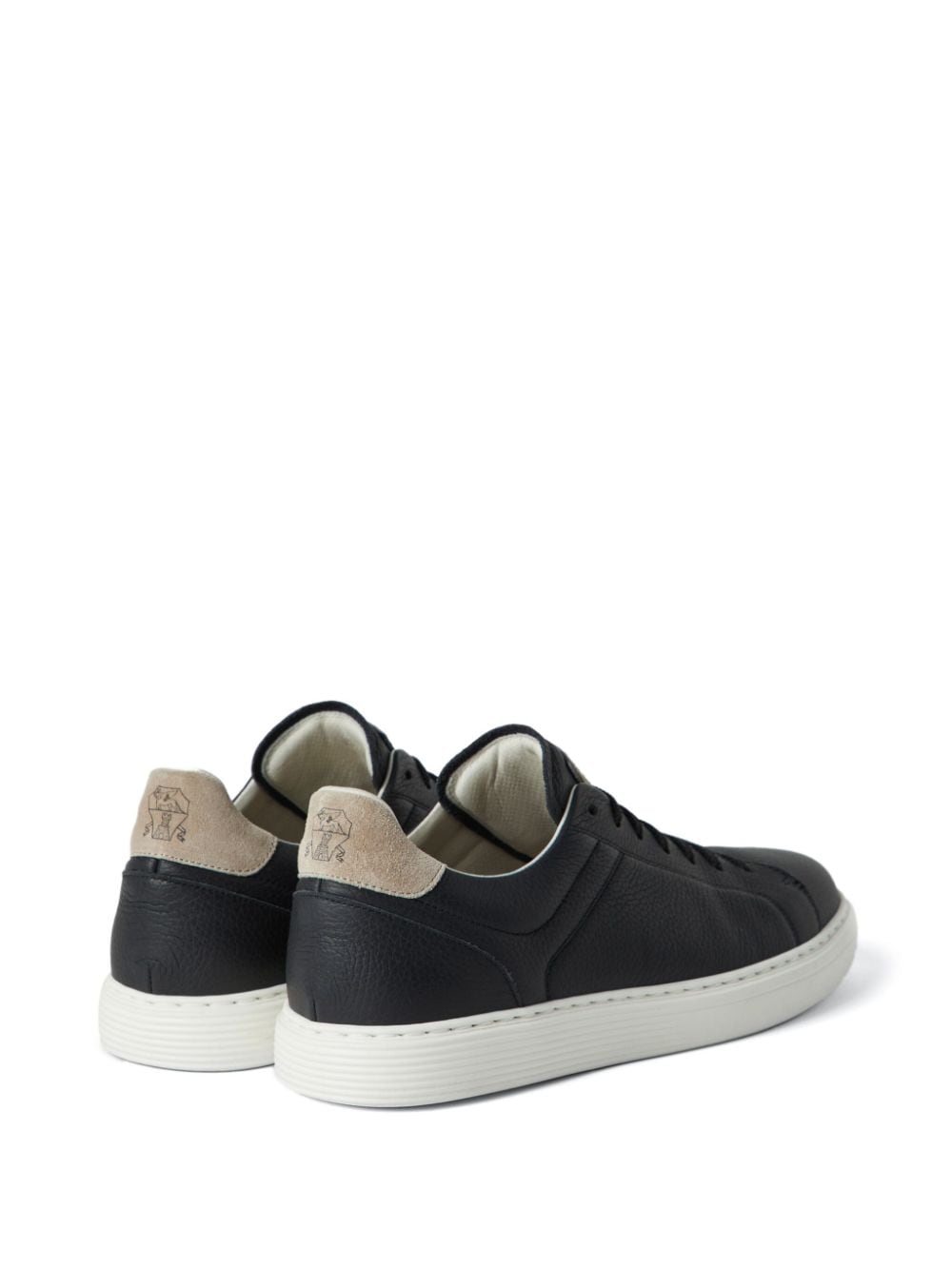 Brunello Cucinelli Leather Low Top Sneakers Black