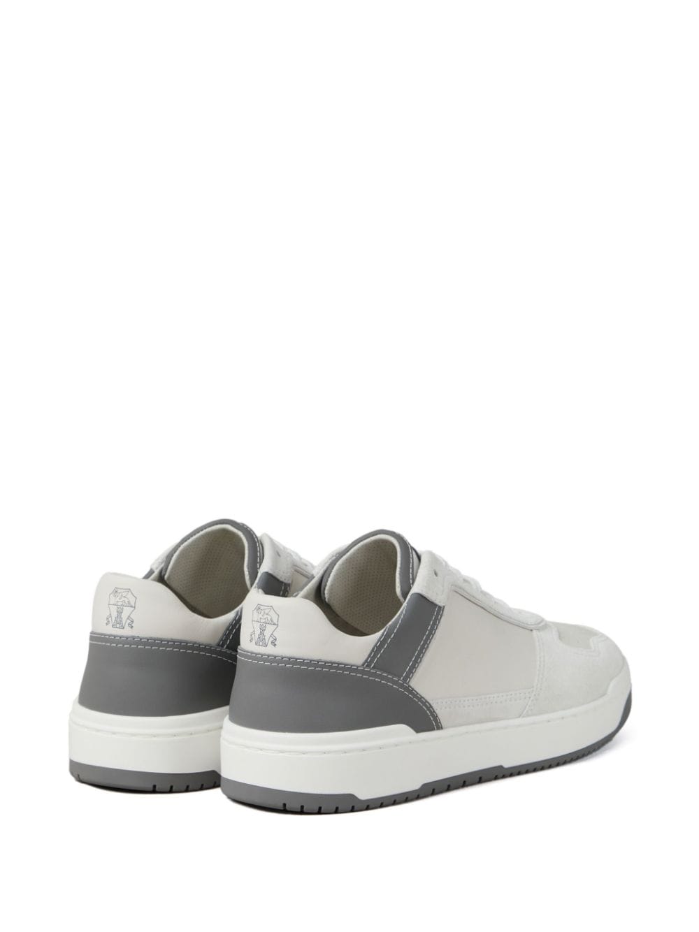 Brunello Cucinelli Suede And Leather Basket Sneakers White