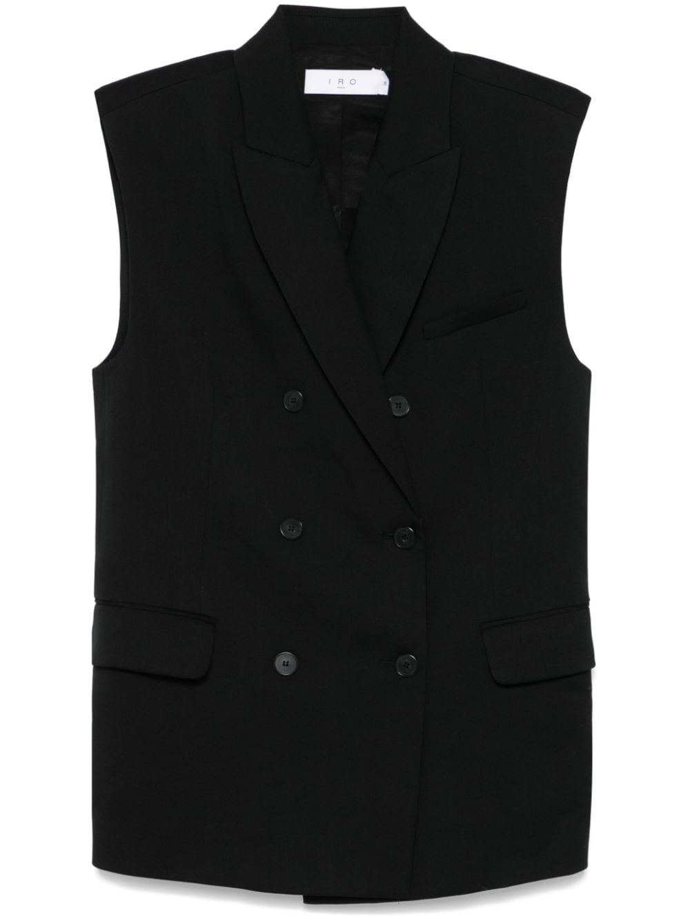 Iro Double Breasted Vest In Black