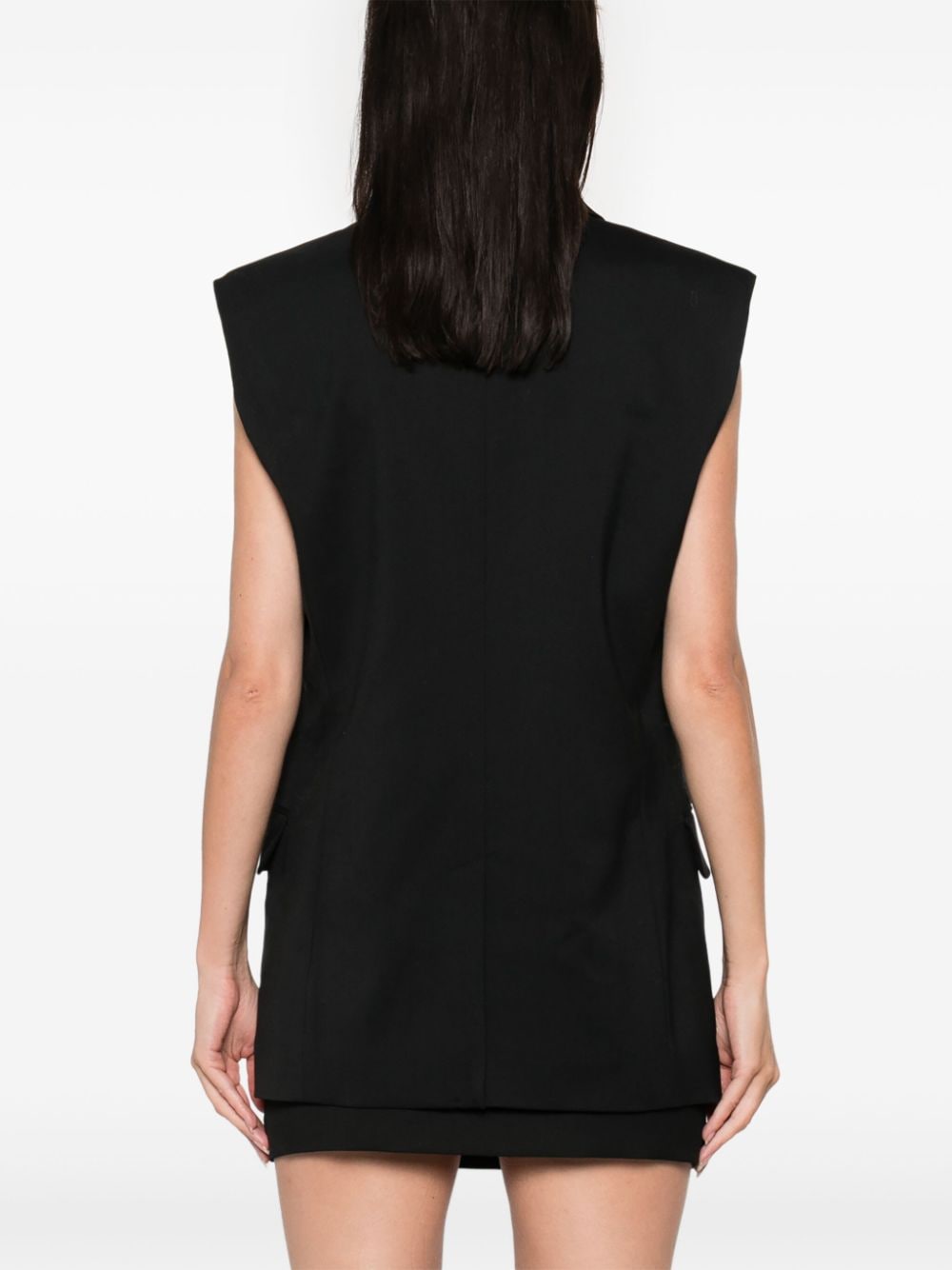 Iro Double Breasted Vest In Black