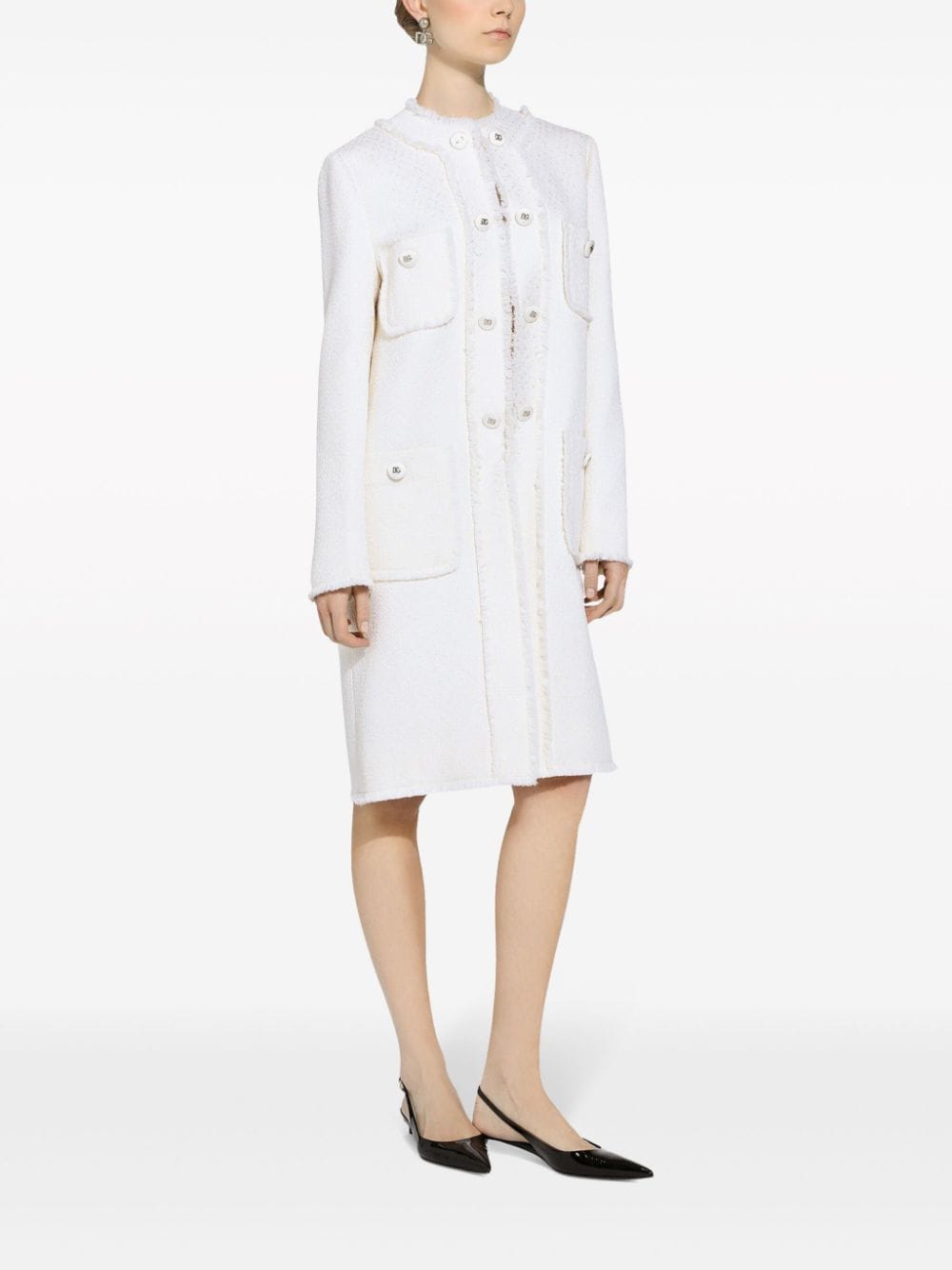 Dolce & Gabbana Long Tweed Coat
