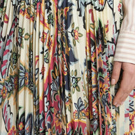 Etro Pleated Midi Skirt Beige