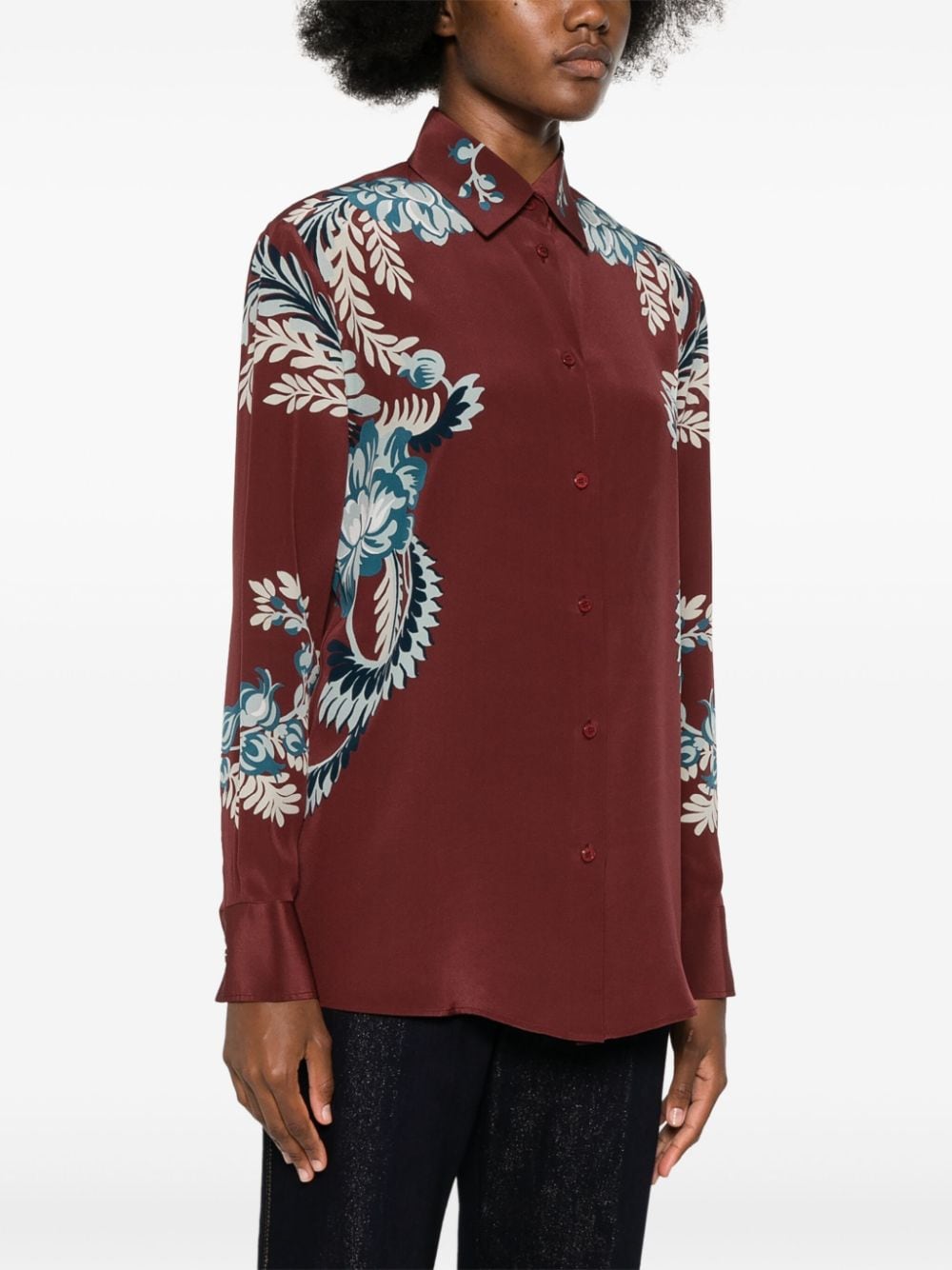 Etro Floral Print Silk Shirt