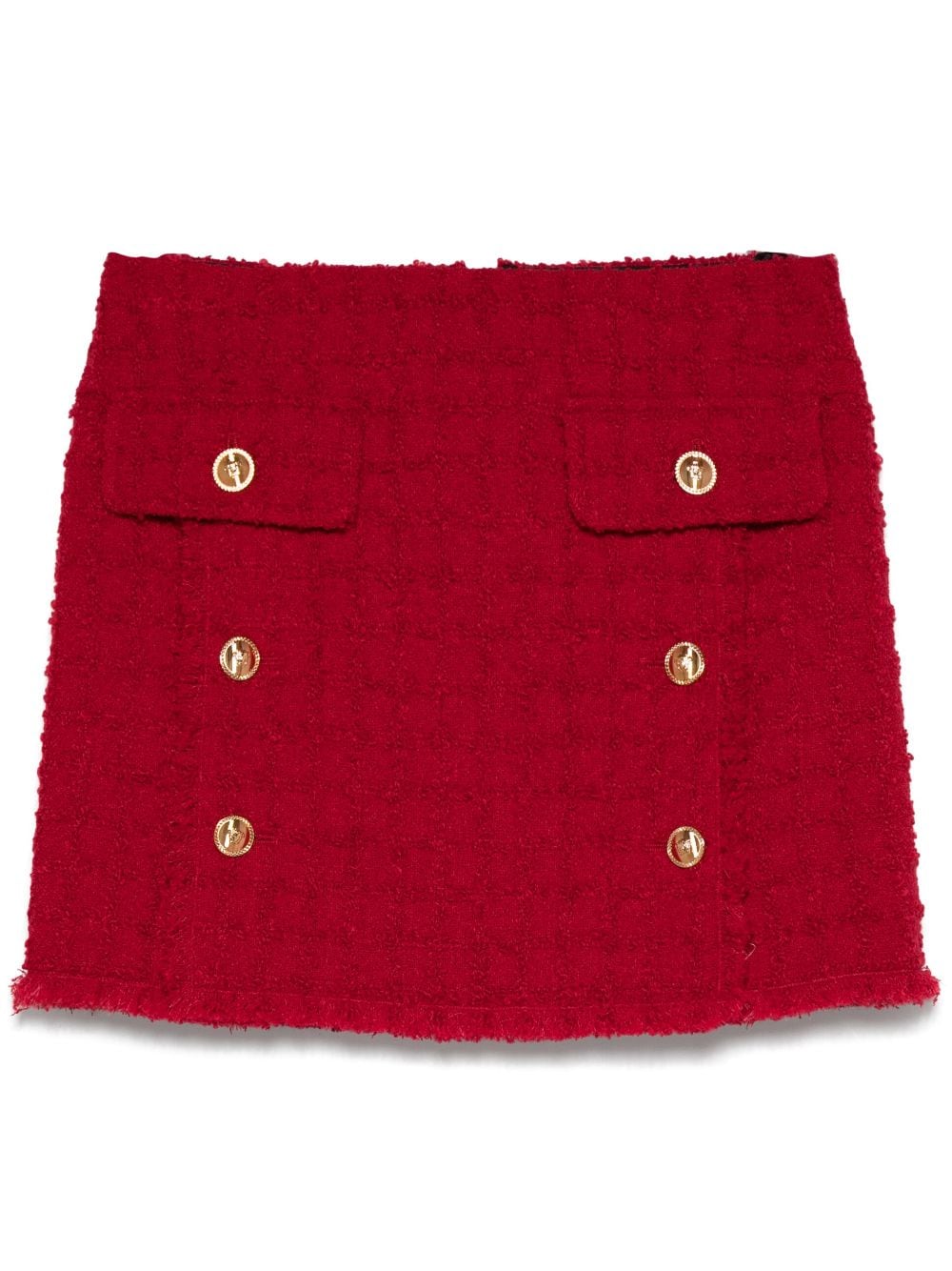 Versace Wool Blend Tweed Mini Skirt