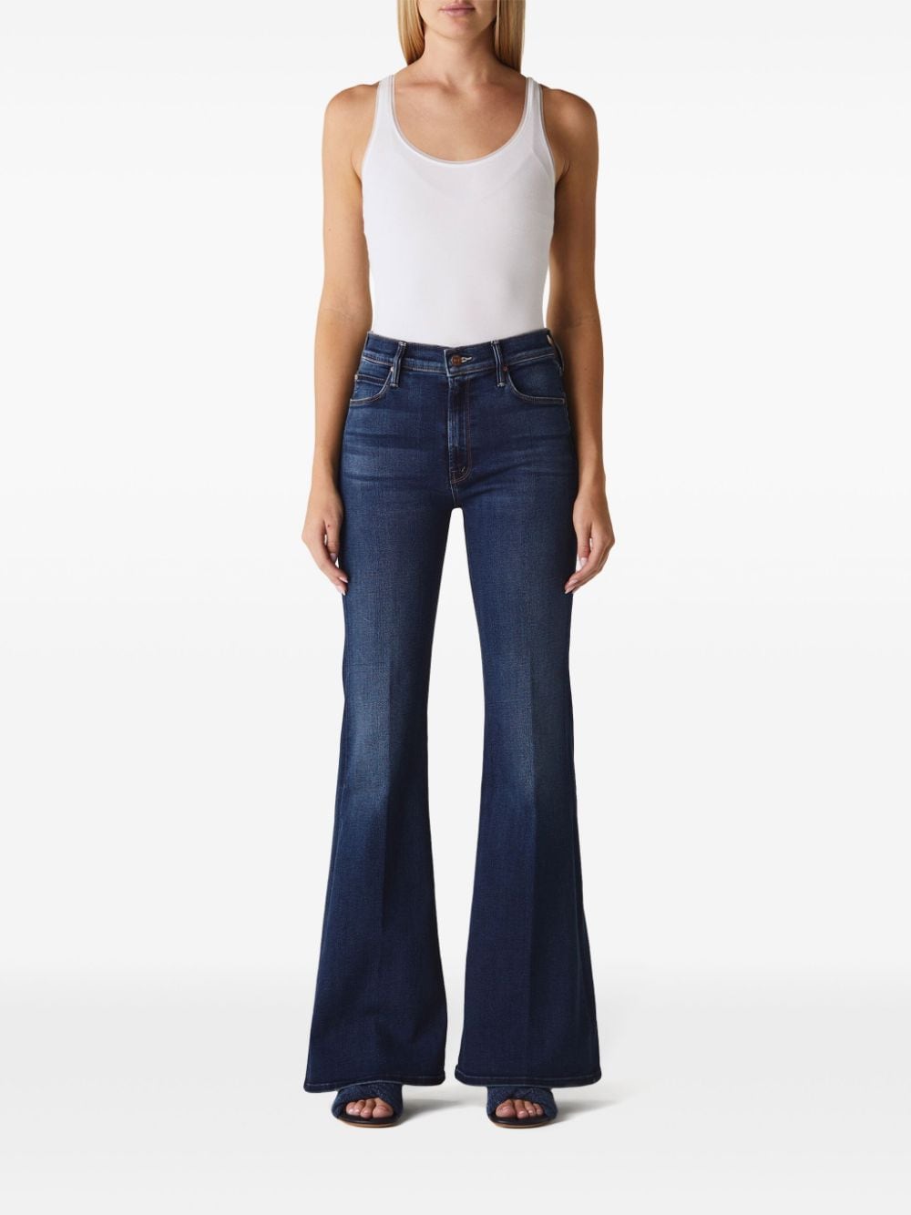 Mother The Doozy Wide Leg Jeans in Uncharted Waters