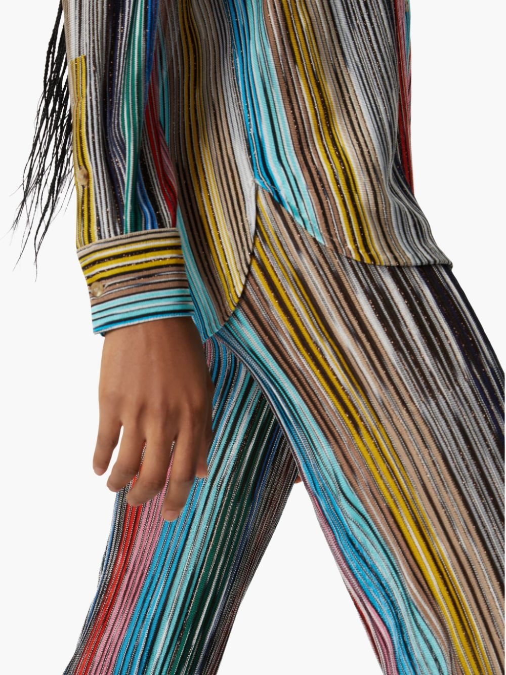 Missoni Metallic Striped Flared Pants