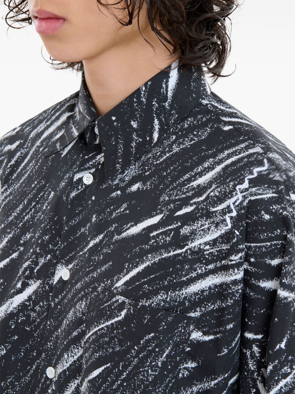 Marni Printed Cotton Shirt - Grey