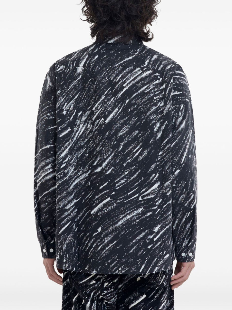 Marni Printed Cotton Shirt - Grey