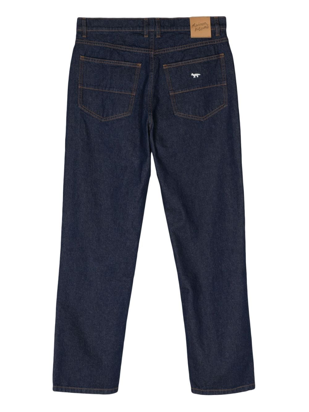 MAISON KITSUNE' Straight Leg Jeans In Blue