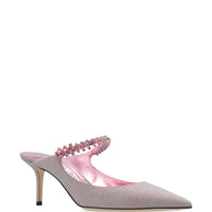 Jimmy Choo Bing 65 Glittered Leather Mules