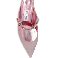 Jimmy Choo Bing 65 Glittered Leather Mules